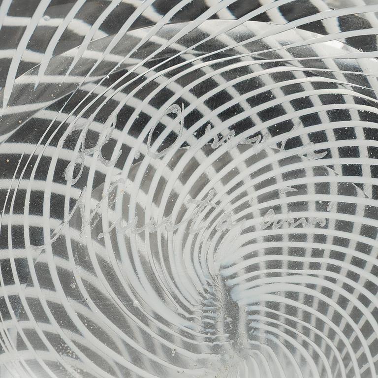 Heikki Orvola, pokal/vas, glas, signerad Heikki Orvola Nuutajärvi Iittala.