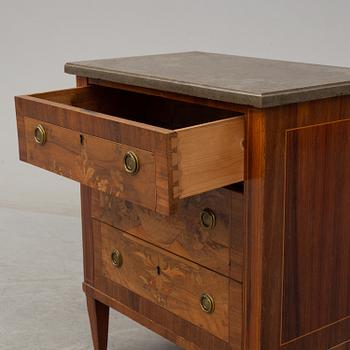 A gustavian chest of drawers, early 20th century.