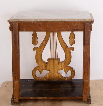 SPEGEL MED KONSOLBORD, empire, 1800-tal.