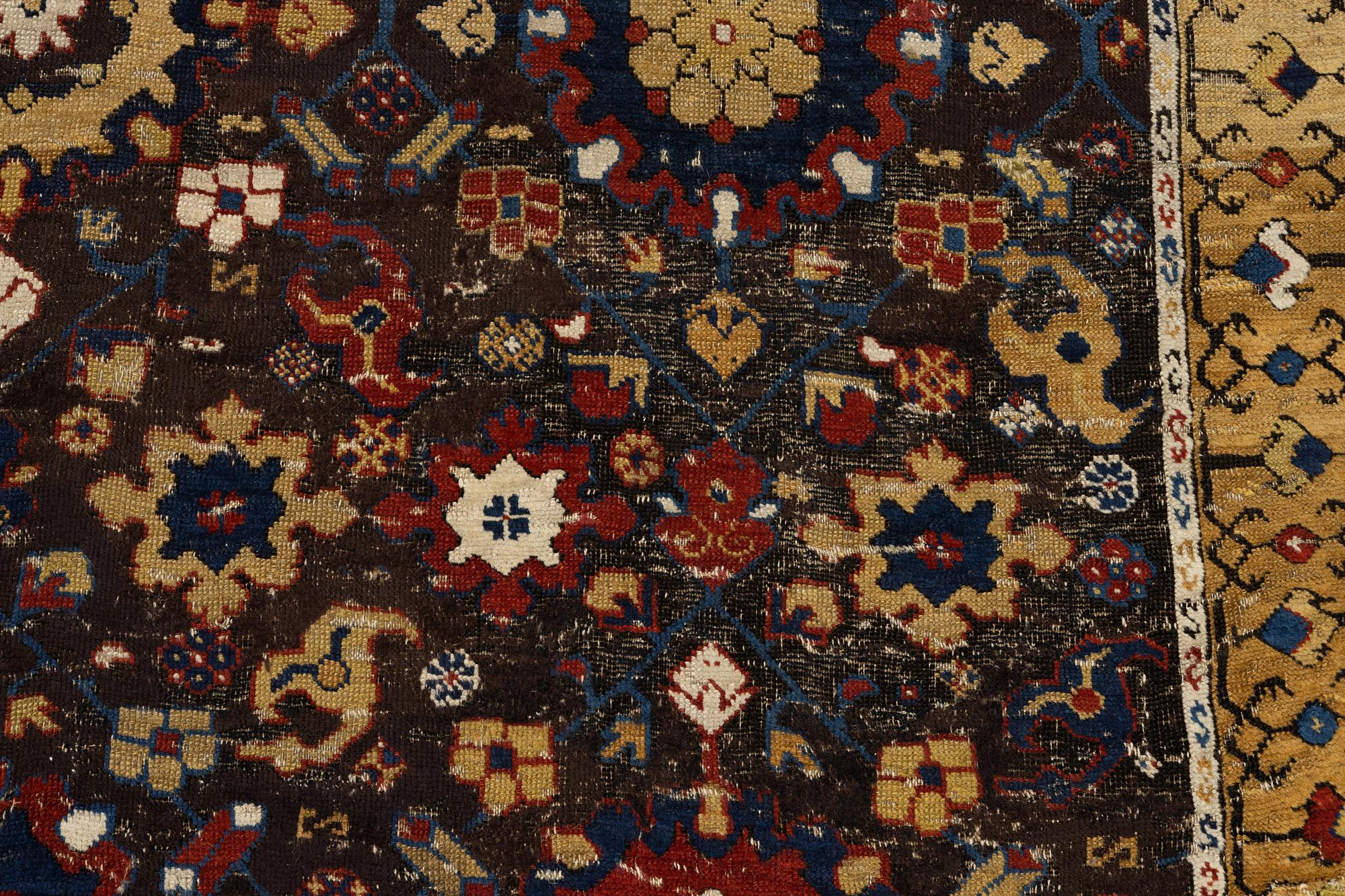 A carpet, fragment, an antique Karabagh 18th century, ca 293-300,5 x 202,5-205,5 cm.
