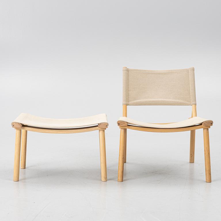 Jasper Morrison & Wataru Kumano, fåtölj med fotpall, "December Chair" Nikari, Finland.