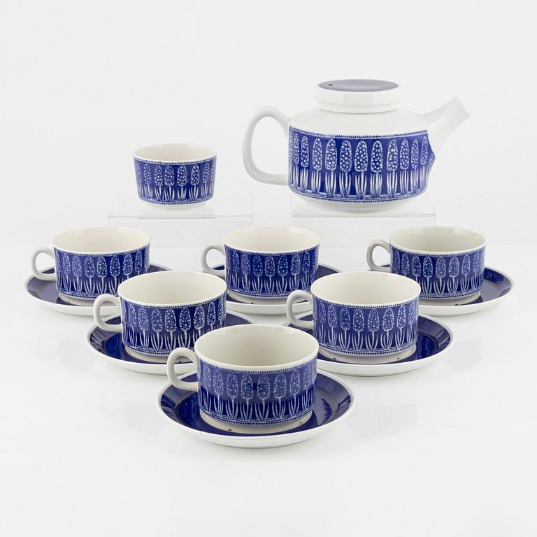 Arthur Percy, teservis, "Blå hyacint", 8 delar, Arthur Percy, Gefle.