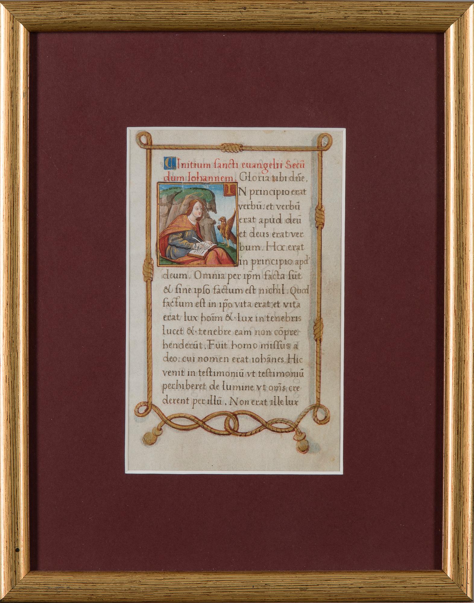 ILLUSTRERAT MANUSKRIPT, troligen Frankrike 14-1500-tal.