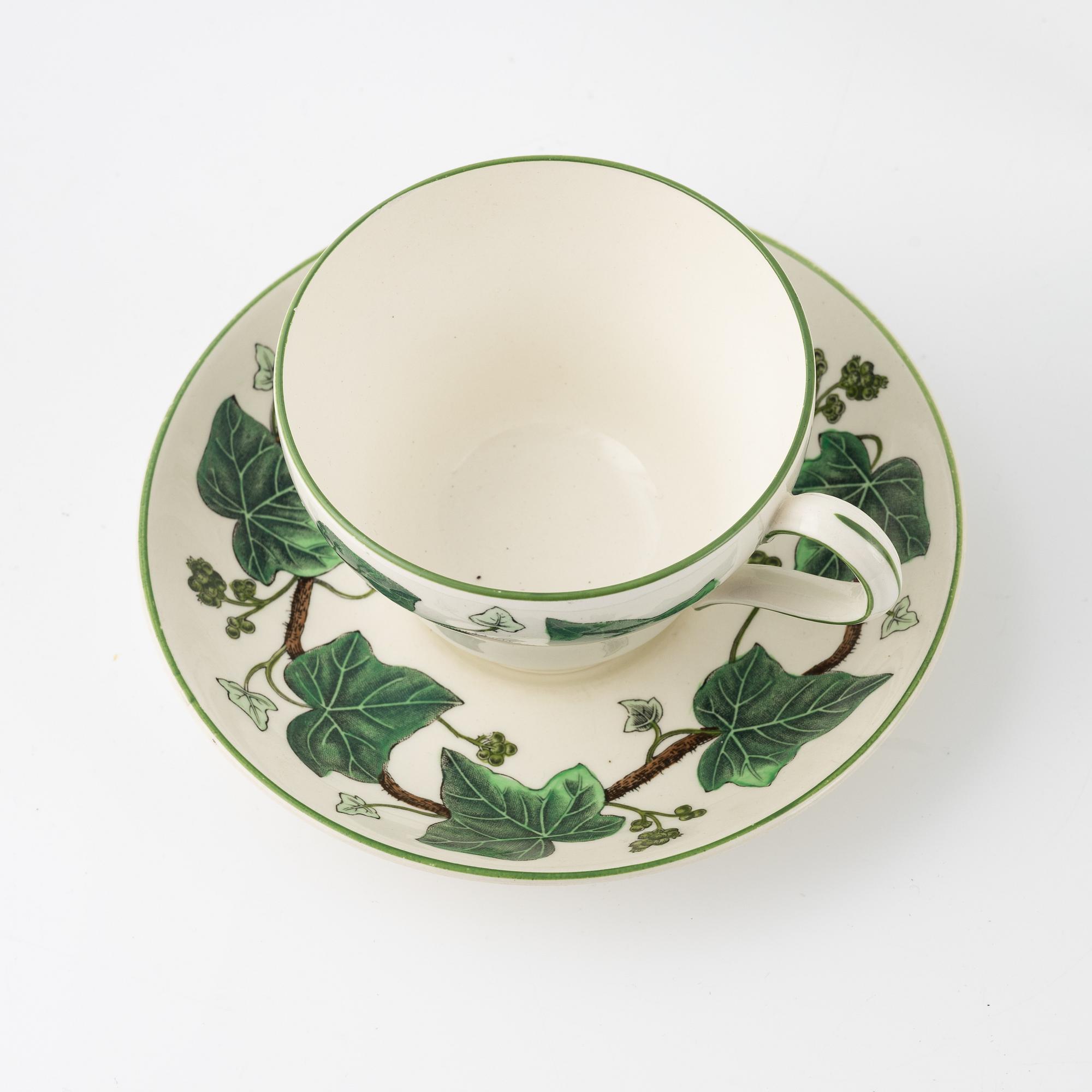 A 56-piece coffee and tea service, 'Napoleon Ivy', creamware, Wedgwood, England.
