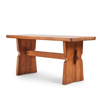 372. Axel Einar Hjorth, a stained pine 'Värmdö' table, Nordiska Kompaniet, Sweden 1930s.