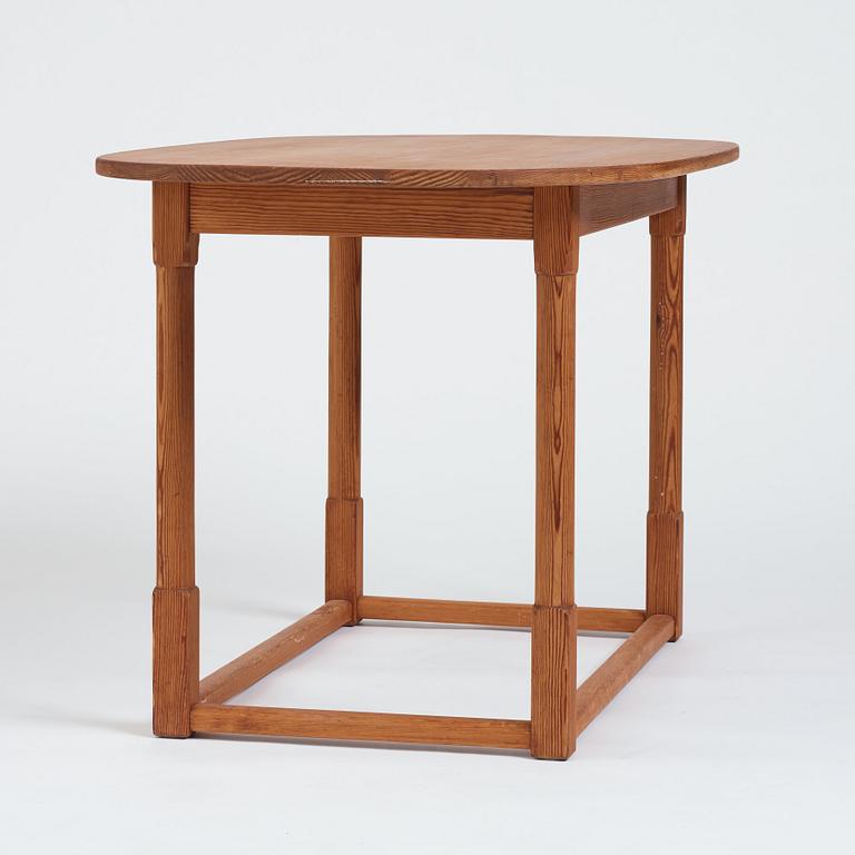 Carl Malmsten, a stained pine table, Sweden 1930's.