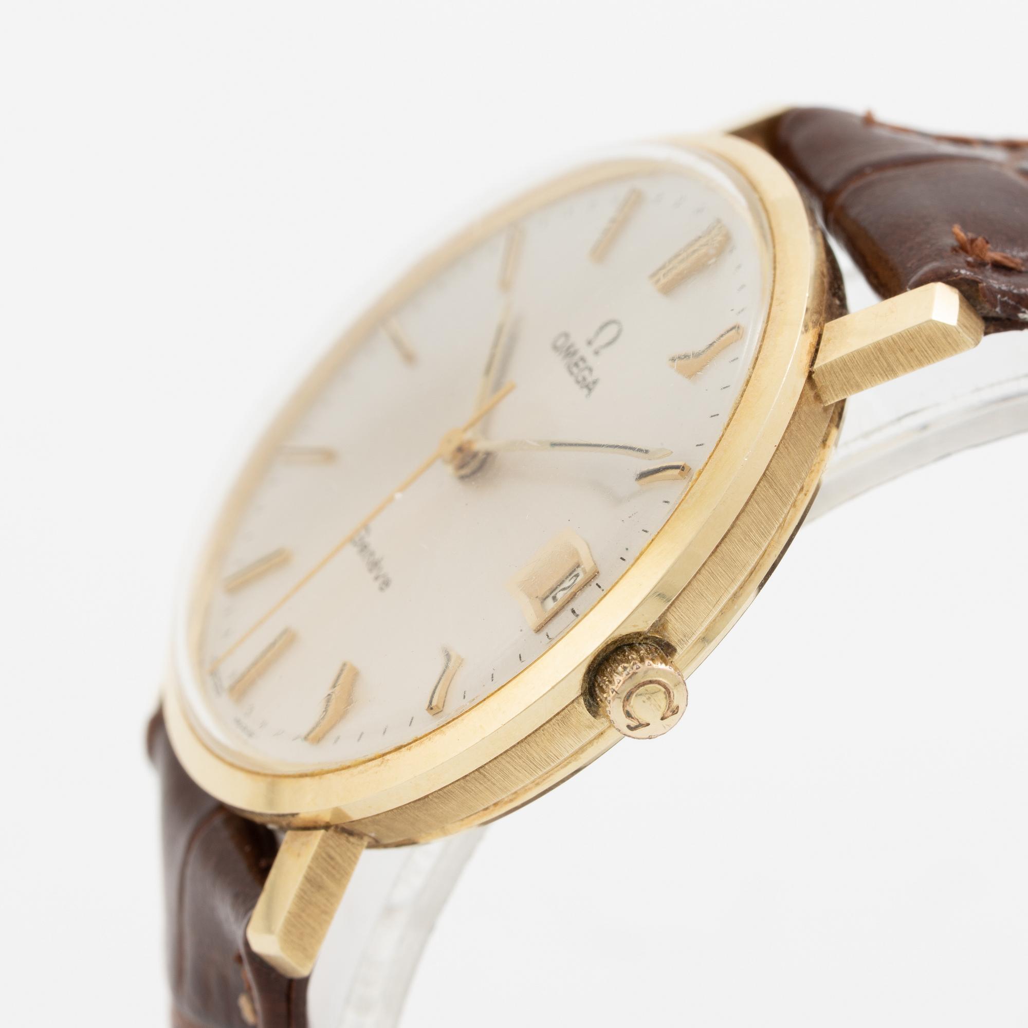 Omega, Genève, wristwatch, 34 mm.