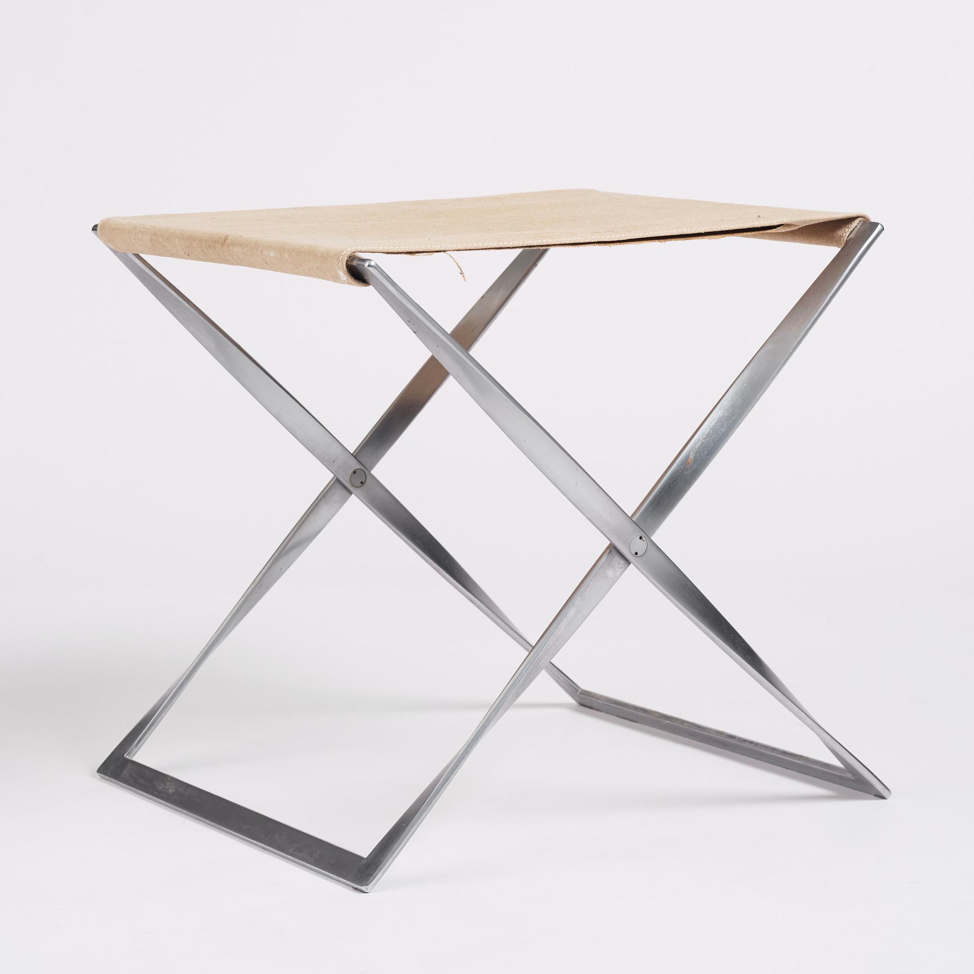 Poul Kjaerholm, taburett, "PK-91", edition E Kold Christensen, Danmark tidigt 1960-tal.