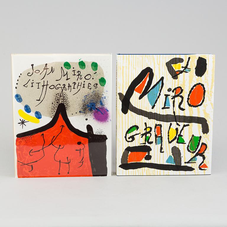 A set of two books  Joan Miró, Lithographe and  Miró Radierungen.