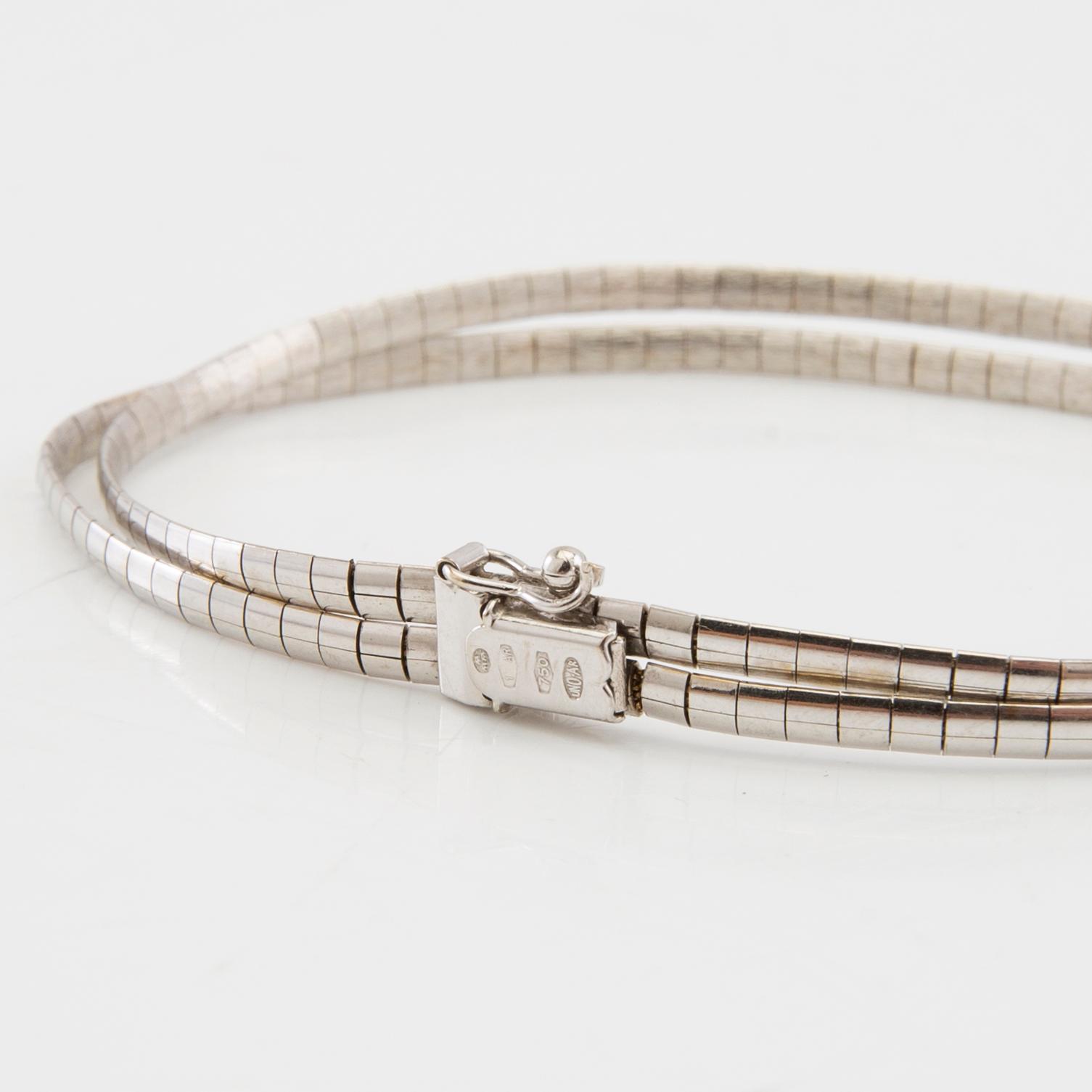 Bracelet 18K white gold, Unoaerre Italy.