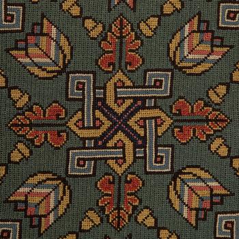 Sled cushion, dated 1938, approx. 180 x 52 cm.