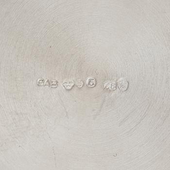 KAFFESERVIS, 3 delar, silver, GAB 1950. Vikt c:a 380 g.