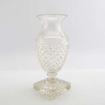 Vase, early 20th century cut glass.