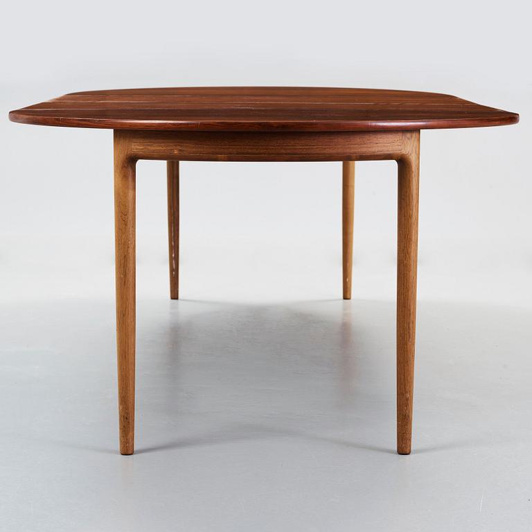 An Ib Kofod Larsen palisander dining table, Säffle Möbelfabrik, Sweden 1960's.