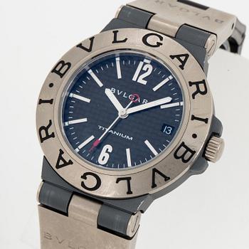 BVLGARI, Titanium, wristwatch, 38 mm.