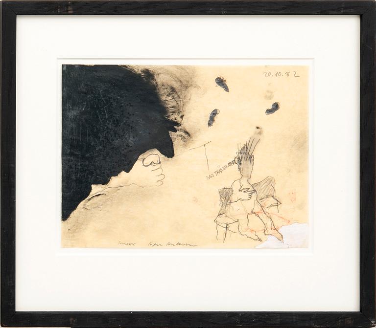 Max Neumann, mixed media signed and dated 82.