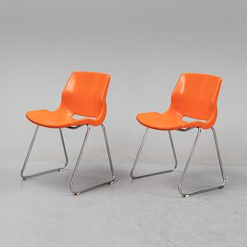 Svante Schöblom, stolar, 6 st, "Clipper", Overman, 1970-tal.