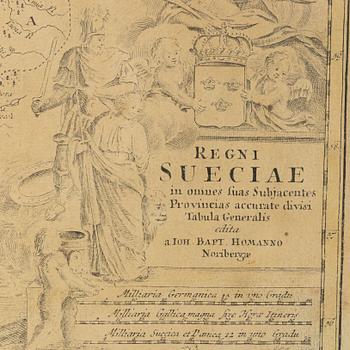 Johann Baptist Homann, "Regni Sueciae".