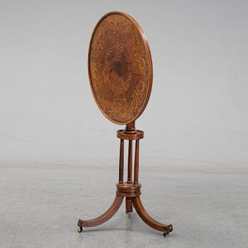 An English inlay table, circa 1900.