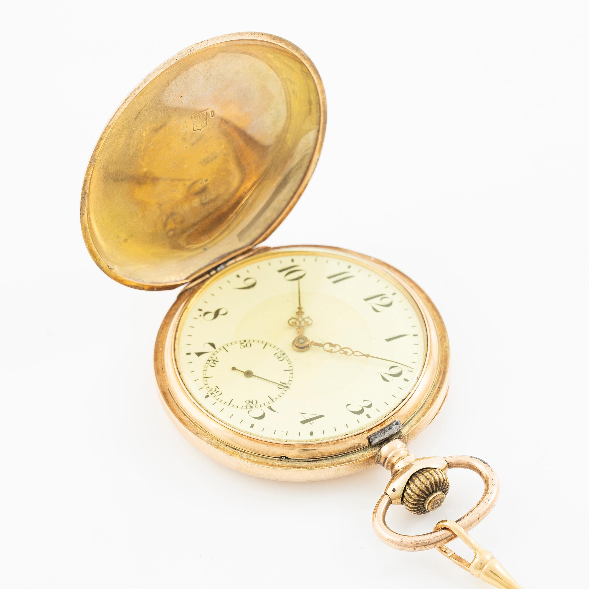 Pocket watch, hunter, 50.5 mm.