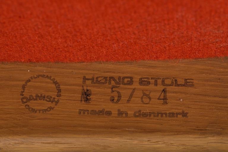 STOLAR, 4 st, Höng stolefabrik, Danmark, 1900-talets andra hälft.