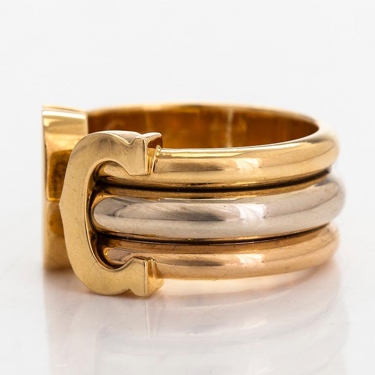 Cartier, ring, "Double C", 18K gult och vitt guld.