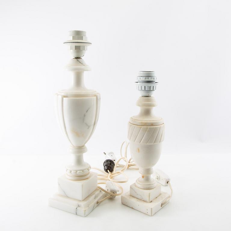 Table lamps, two pieces, mid-20th century.