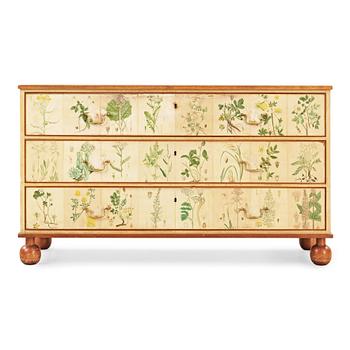 A Josef Frank 'Flora' chest of drawers, Svenskt Tenn, model 1050.