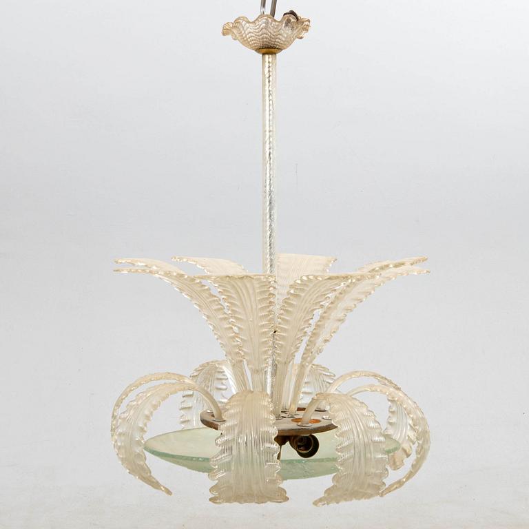 Taklampa, möjligen Orrefors, 1900-talets mitt.