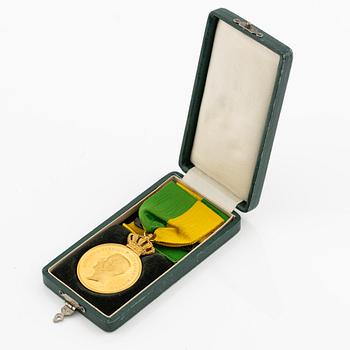 A gold medal, Kungliga Patriotiska Sällskapet, Gustaf V, 1916.