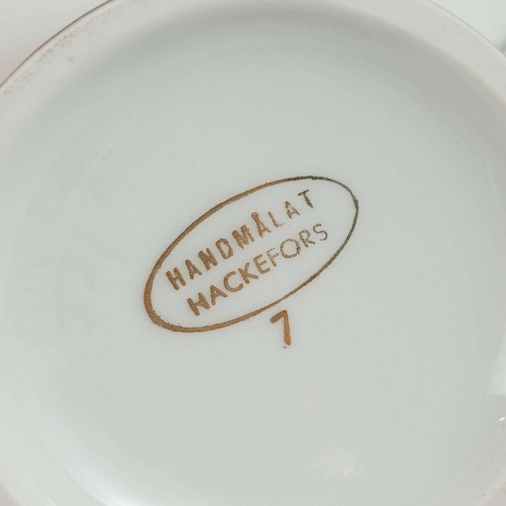 A 26 piece tea service from Hackefors, 1940's or 1950's.