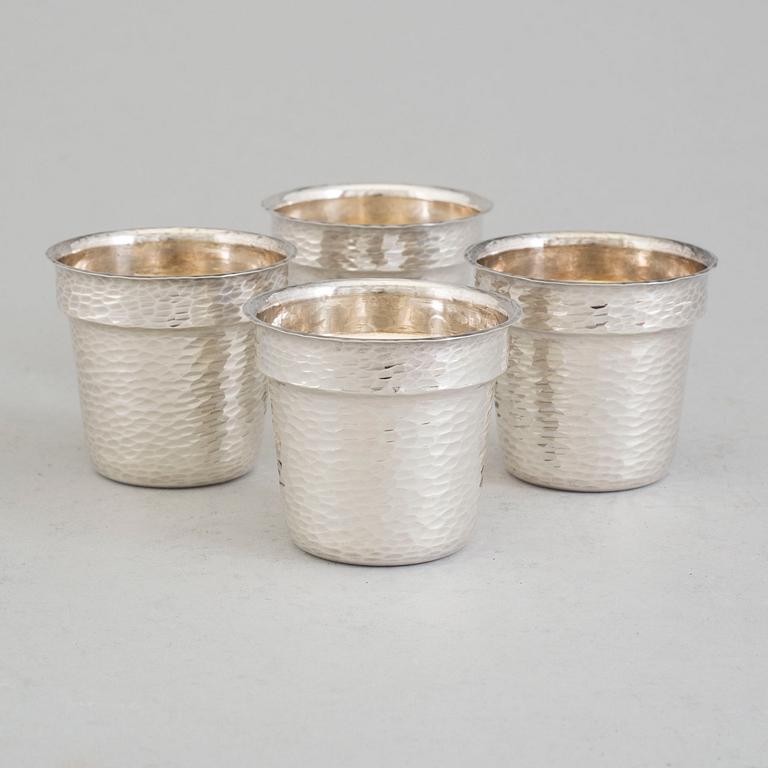 4 silver bowls by Eric Löfman, MGABm 1977.