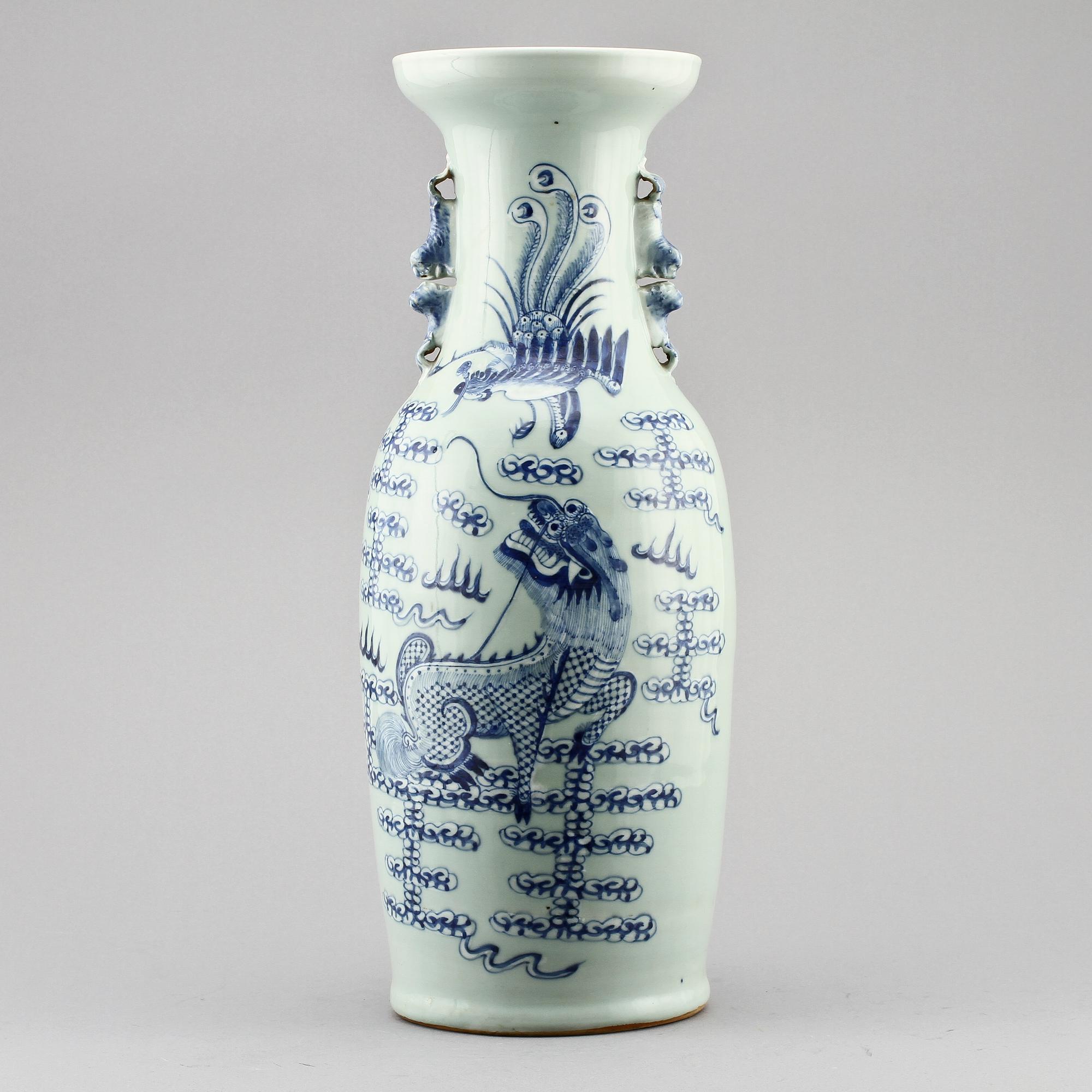 URNA, porslin, Kina, 1800-tal.