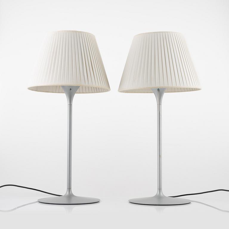 Philippe Starck, table lamps, a pair, "Romeo Soft", Flos, Italy.