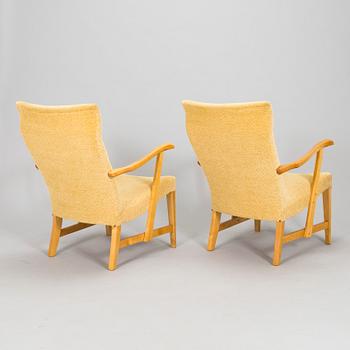 Carl Gustaf Hiort af Ornäs, a pair of mid-20th-century open armchairs 'Prince', Puunveisto Oy - Träsnideri Ab.