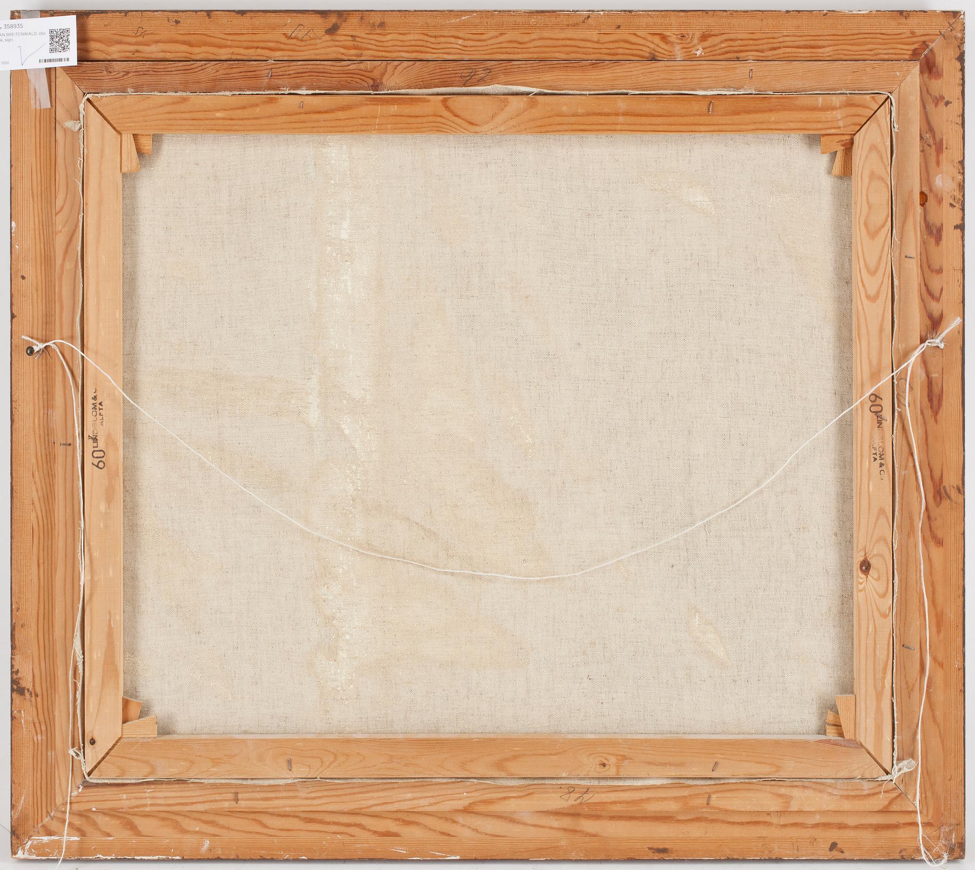 ROMAN BREITENWALD, olja på duk, sign.