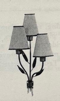 Swedish Modern, a pair of wall lamps, 1940s-50s.