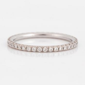 FULL ETERNITYRING, 18 carat white gold, de Beers, with diamonds approx. 0.35 cts.