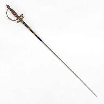 A small sword, marked IGB, 18th century.