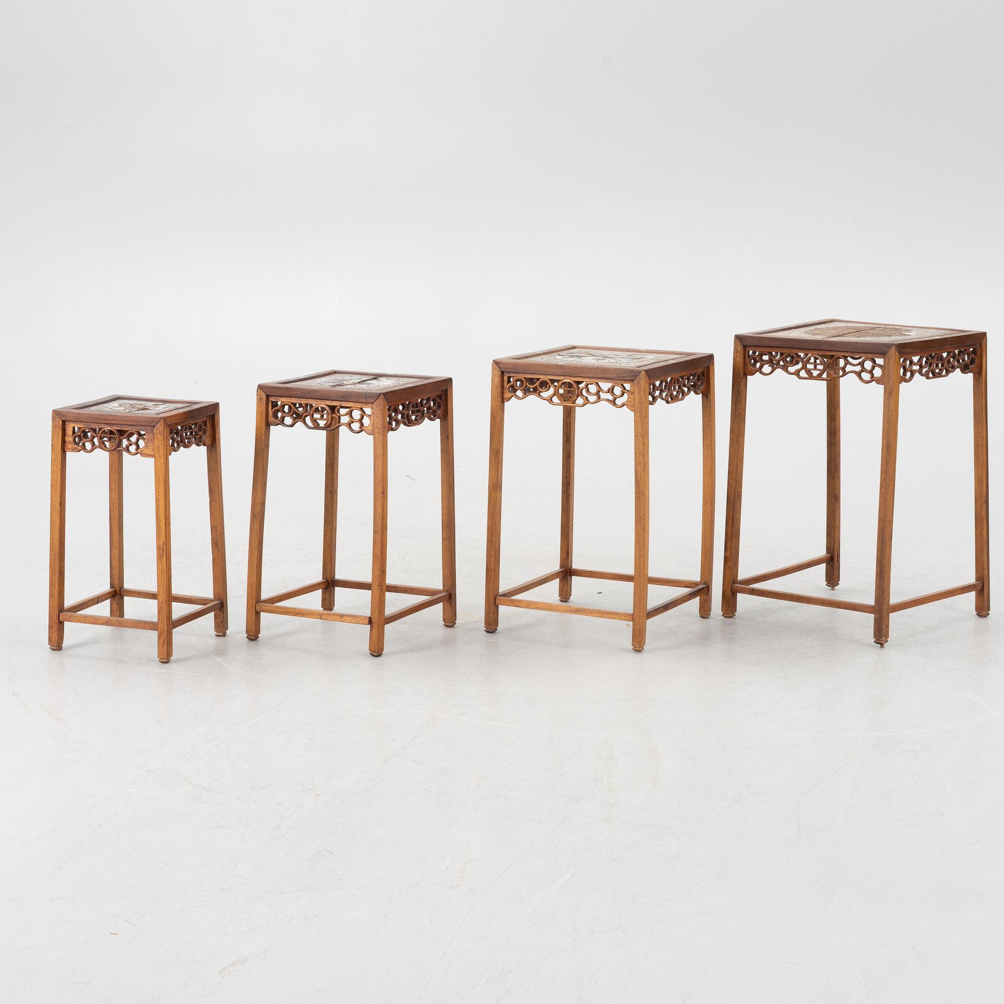 Satsbord, 4 delar, Kina, 1900-talets första hälft.