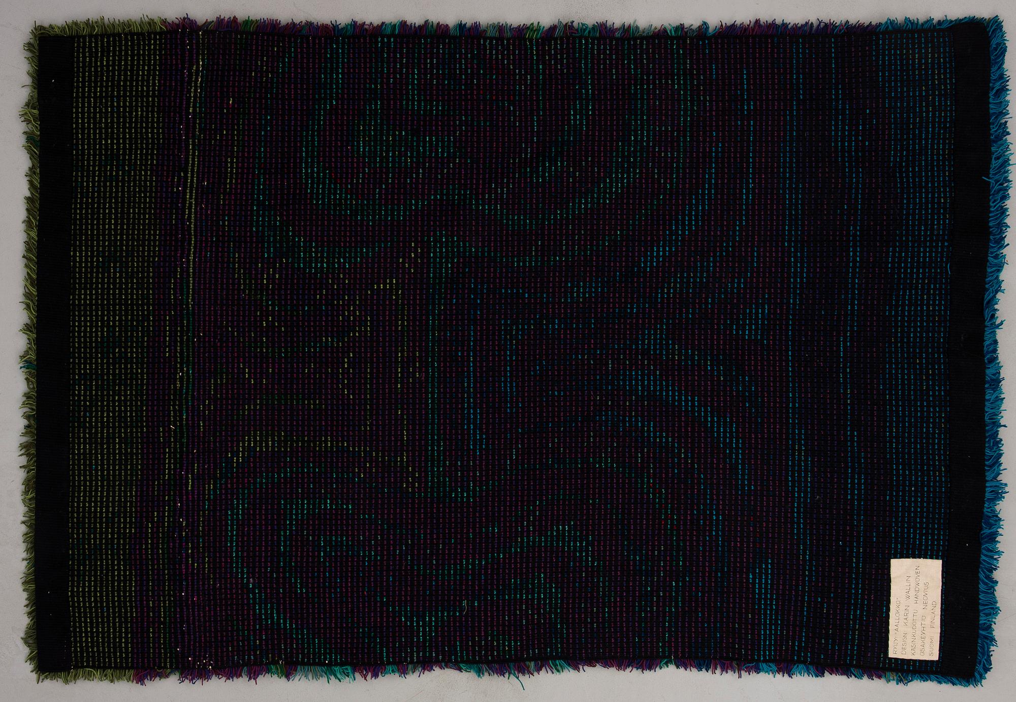 RYIJY, "Aallokko", Karin Wallin, Osakeyhtiö Neovius, Suomi, 1900-luvun loppupuoli. 161 x 110 cm.