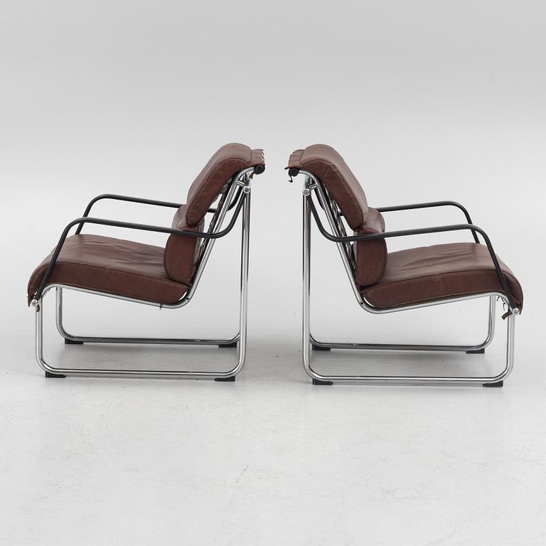 Yrjö Kukkapuro, a pair of 'Remmi' armchairs, Avarte, Finland.