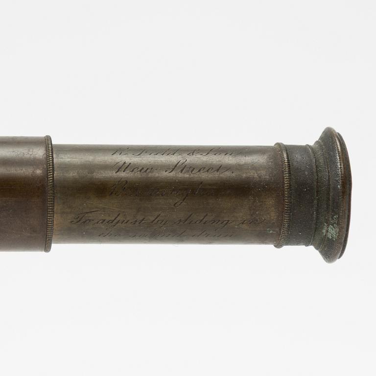 Telescope on stand, R Field & Son Birmingham, mid-19th century.