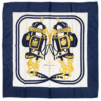 Hermès, two scarves "Brides de Gala" and "Fleurs de Lotus".