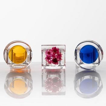 Siv Lagerström, three rings, acrylic plastic. 1970s.