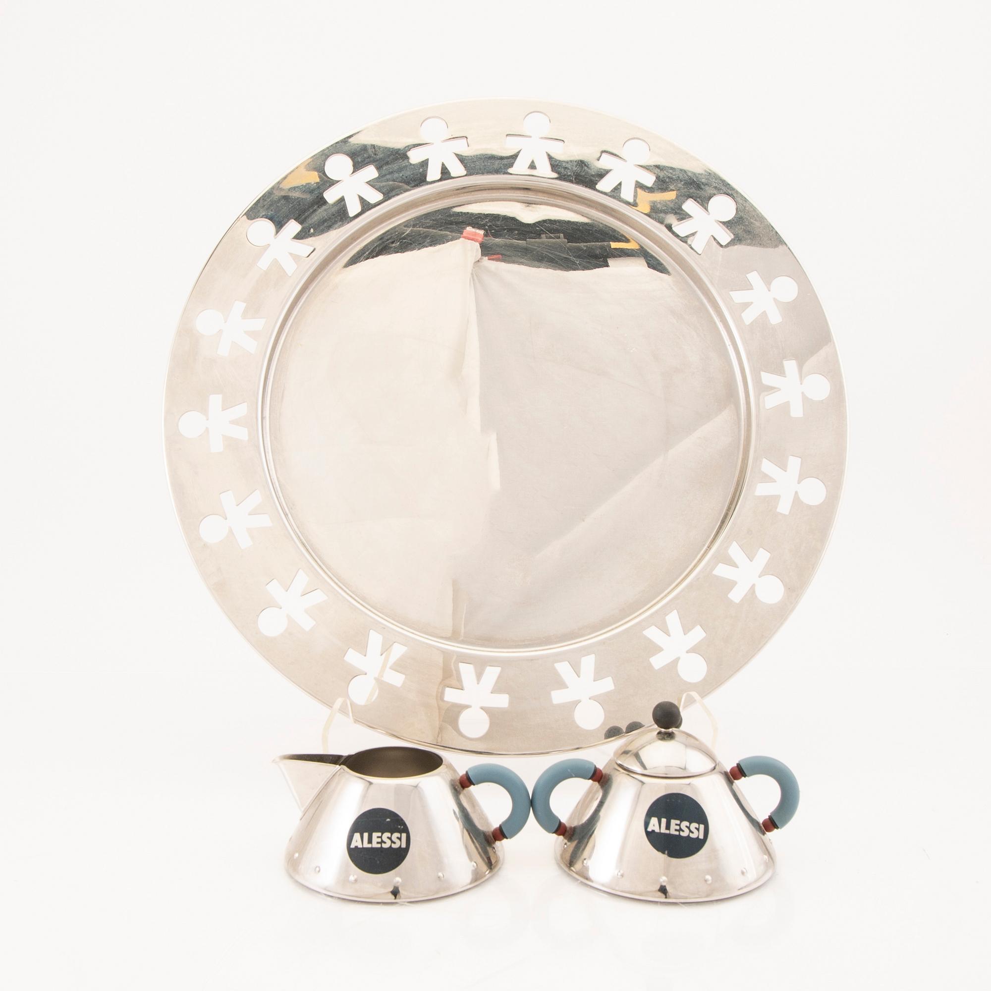 Michael Graves teset 5 dlr Alessi sent 1900-tal rostfritt stål.