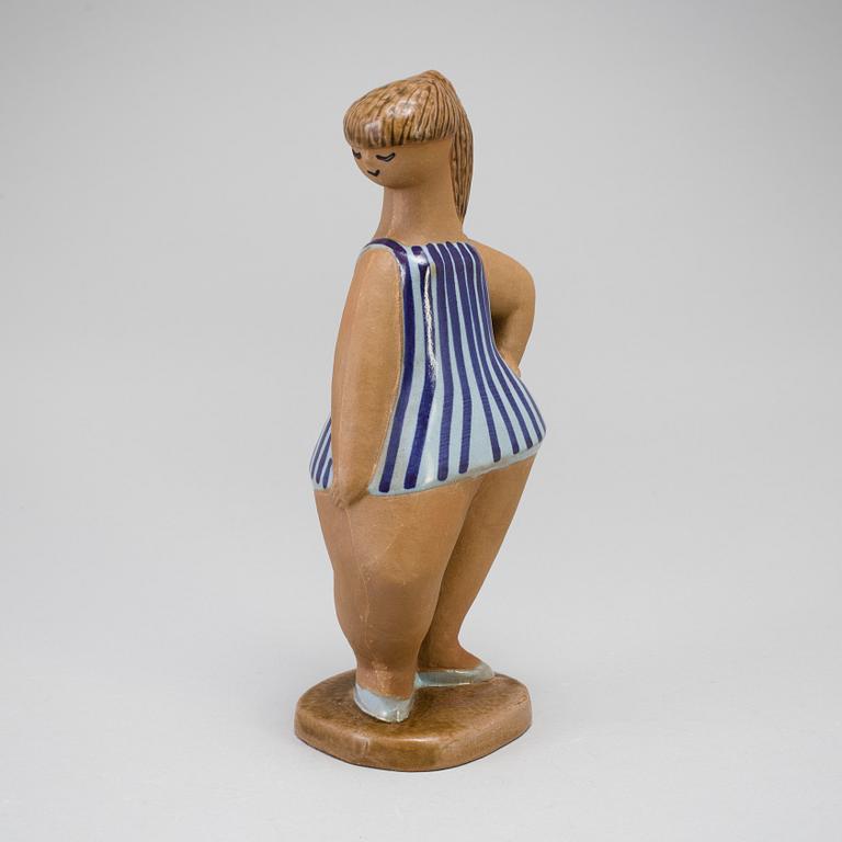 LISA LARSON, figurin i stengods, "Dora", Gustavsberg. I produktion 1958-1973.