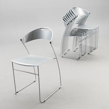 A set of nine stackable 'Juliette' chairs for Cerruti Baleri, Italy 2000s. Model designed in 1987.