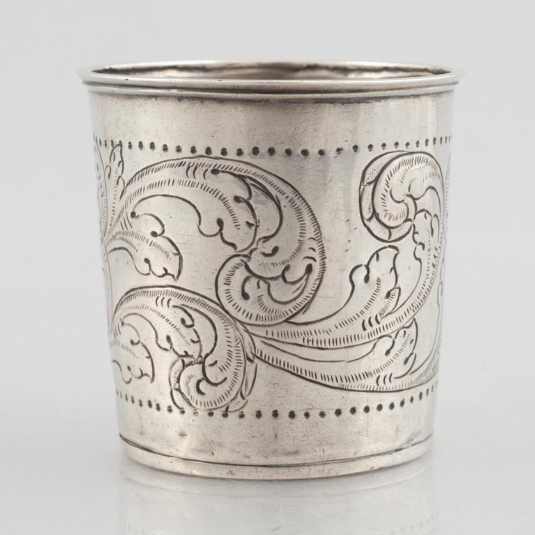 A Norwegian silver beaker, mark of Johan Peter Olsen Rust, Trondheim 1762.