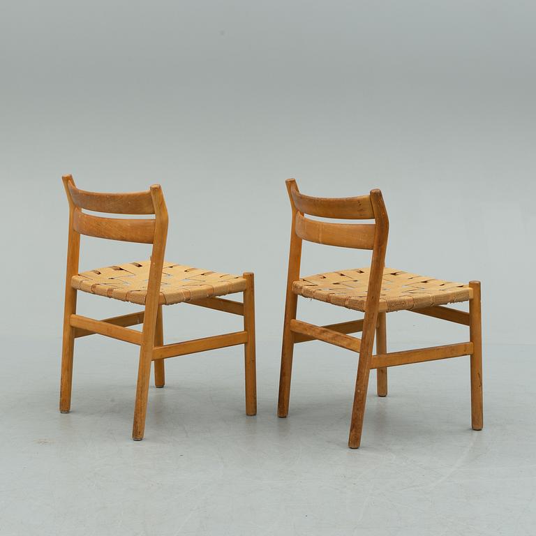 BØRGE MOGENSEN, nine beech chairs from C.M. Madsens Fabriker, Haarby, Denmark.